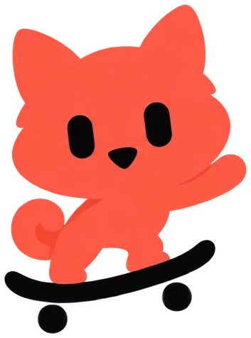 slop inu riding a skateboard